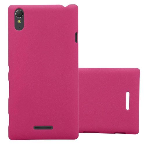 Cadorabo Housse Compatible Avec Sony Xperia T3 En Frosty Rose Vif - Hard Case Étui De Protection À L'aspect Givré Contre Les Rayures Et Les Chocs