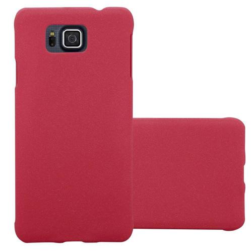 Cadorabo Housse Compatible Avec Samsung Galaxy Alpha En Frosty Rouge - Hard Case Étui De Protection À L'aspect Givré Contre Les Rayures Et Les Chocs