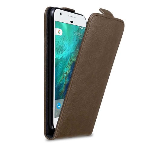 Cadorabo Housse Compatible Avec Google Pixel En Marron Café - Étui De Protection Au Design Flip Avec Fermeture Magnétique