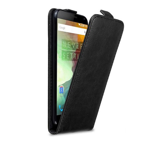 Cadorabo Housse Compatible Avec Oneplus 2 En Noir Nuit - Étui De Protection Au Design Flip Avec Fermeture Magnétique