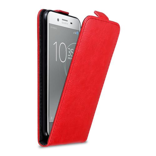 Coque Pour Sony Xperia Xz Premium En Rouge De Pomme Housse De Protection Étui Au Design Flip Avec Fermeture Magnétique
