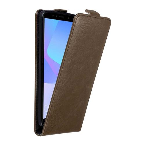 Coque Pour Honor 7a / Huawei Y6 Prime 2018 En Marron Café Housse De Protection Étui Au Design Flip Avec Fermeture Magnétique