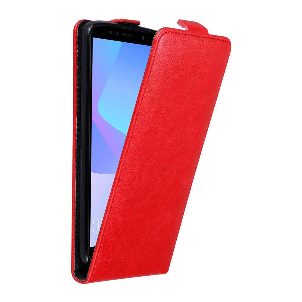 Coque Pour Honor 7a / Huawei Y6 Prime 2018 En Rouge De Pomme Housse De Protection Étui Au Design Flip Avec Fermeture Magnétique