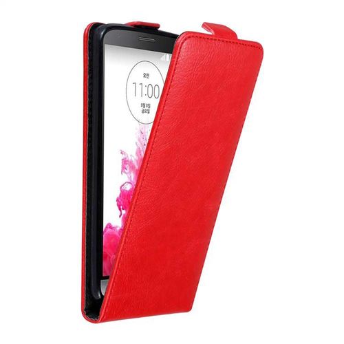 Cadorabo Housse Compatible Avec Lg G3 En Rouge De Pomme - Étui De Protection Au Design Flip Avec Fermeture Magnétique
