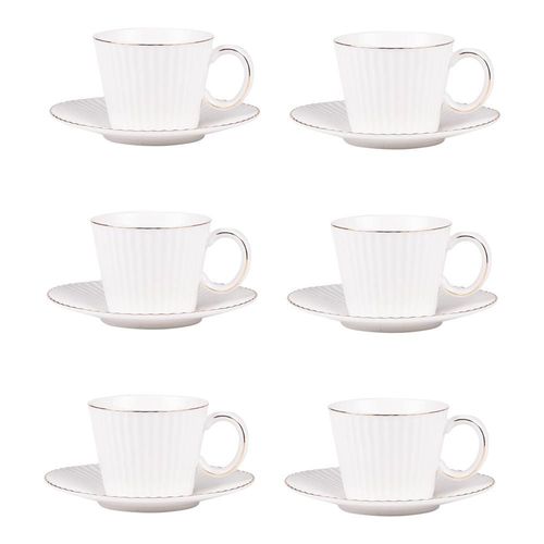 Coffret De 6 Tasses À Café Avec Sous Tasses Pure 9 Cl