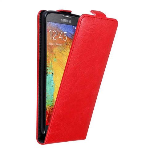 Cadorabo Housse Compatible Avec Samsung Galaxy Note 3 Neo En Rouge De Pomme - Étui De Protection Au Design Flip Avec Fermeture Magnétique