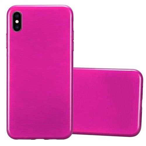 Cadorabo Housse Compatible Avec Apple Iphone Xs Max En Rose - Étui De Protection En Silicone Tpu Flexible Au Design Brossé