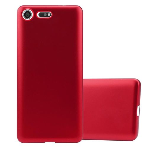 Coque Pour Sony Xperia Xz Premium En Metallic Rouge Housse De Protection Étui En Silicone Tpu Flexible