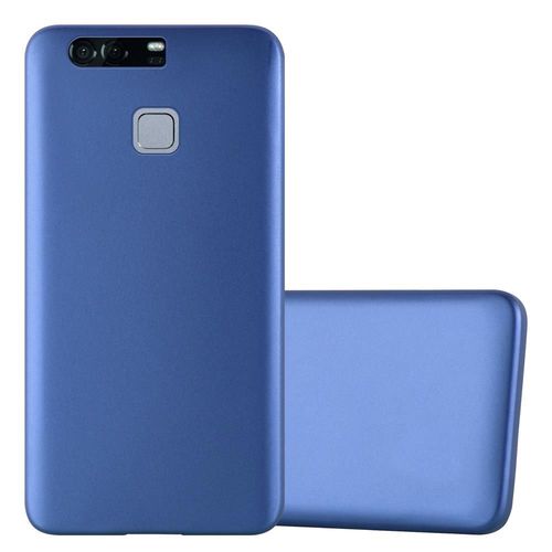 Cadorabo Housse Compatible Avec Huawei P9 Plus En Bleu Métallique - Étui De Protection En Silicone Tpu Flexible