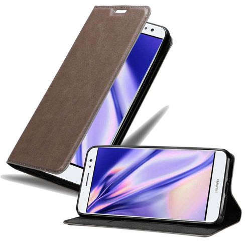 Cadorabo Housse Compatible Avec Huawei Nova Plus En Marron Café - Étui De Protection Avec Fermeture Magnétique, Fonction De Support Et Compartiment Pour Carte