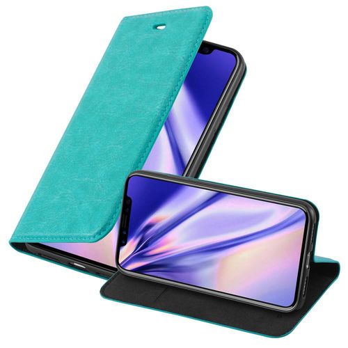 Coque Pour Apple Iphone X / Xs En Turquoise Pétrole Housse De Protection Étui Avec Fermeture Magnétique, Fonction De Support Et Compartiment Pour Carte