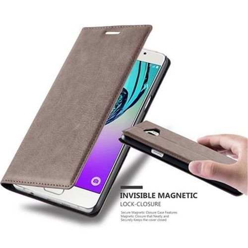 Cadorabo Housse Compatible Avec Samsung Galaxy A5 2016 En Marron Café - Étui De Protection Avec Fermeture Magnétique, Fonction De Support Et Compartiment Pour Carte