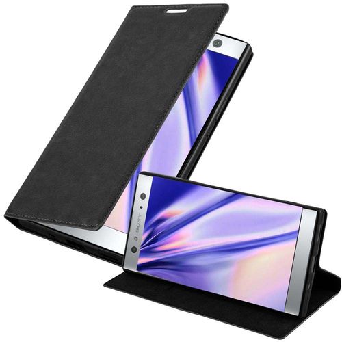 Cadorabo Housse Compatible Avec Sony Xperia Xa2 Ultra En Noir Nuit - Étui De Protection Avec Fermeture Magnétique, Fonction De Support Et Compartiment Pour Carte