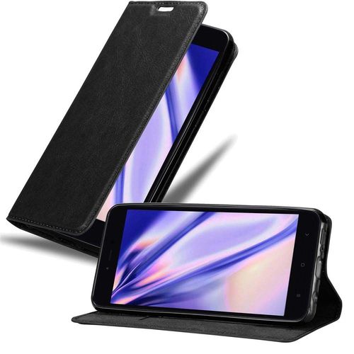 Cadorabo Housse Compatible Avec Xiaomi Redmi Note 5a En Noir Nuit - Étui De Protection Avec Fermeture Magnétique, Fonction De Support Et Compartiment Pour Carte