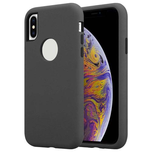 Cadorabo Housse Compatible Avec Apple Iphone X / Xs En Gris Quartz - Étui De Protection Hybride Avec Intérieur En Silicone Tpu Et Extérieur En Plastique En 2 Parties