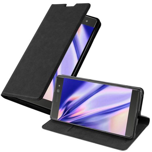 Cadorabo Housse Compatible Avec Sony Xperia Xa Ultra En Noir Nuit - Étui De Protection Avec Fermeture Magnétique, Fonction De Support Et Compartiment Pour Carte