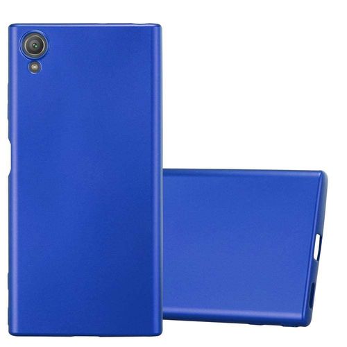 Coque Pour Sony Xperia Xa1 Plus En Bleu Métallique Housse De Protection Étui En Silicone Tpu Flexible