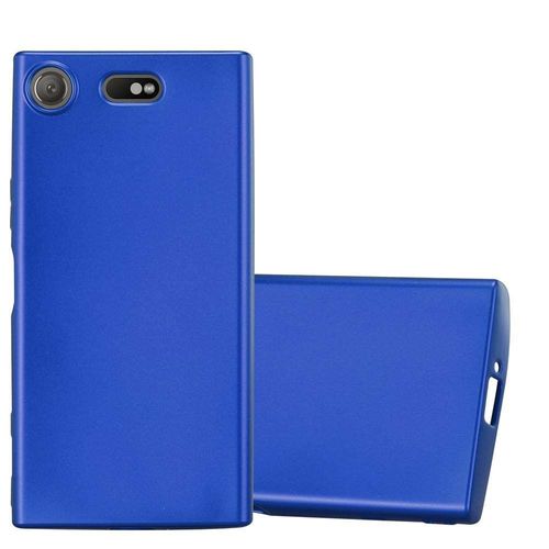 Coque Pour Sony Xperia Xz1 Compact En Bleu Métallique Housse De Protection Étui En Silicone Tpu Flexible