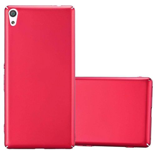 Cadorabo Housse Compatible Avec Sony Xperia Xa Ultra En Metallic Rouge - Hard Case Étui De Protection D'aspect Métallique Contre Les Rayures Et Les Chocs