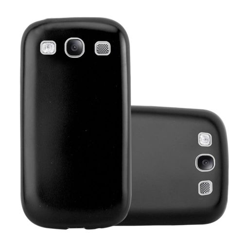 Cadorabo Housse Compatible Avec Samsung Galaxy S3 / S3 Neo En Metallic Noir - Étui De Protection En Silicone Tpu Flexible