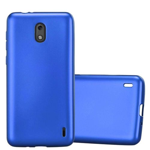 Cadorabo Housse Compatible Avec Nokia 2 2017 En Bleu Métallique - Étui De Protection En Silicone Tpu Flexible