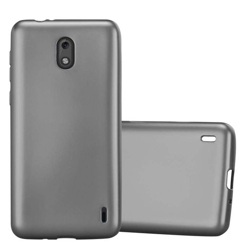 Cadorabo Housse Compatible Avec Nokia 2 2017 En Metallic Gris - Étui De Protection En Silicone Tpu Flexible