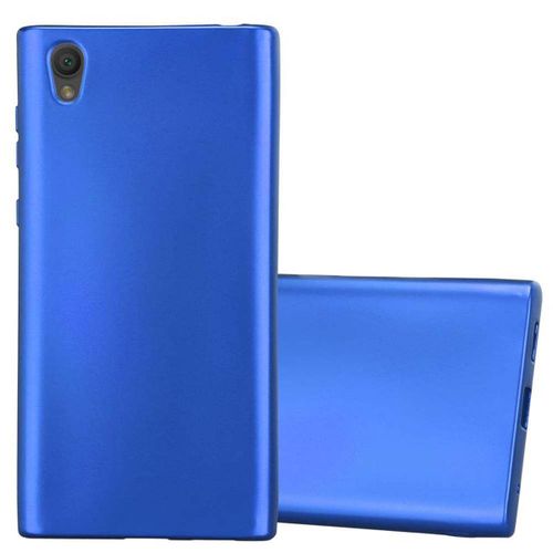 Cadorabo Housse Compatible Avec Sony Xperia L1 En Bleu Métallique - Étui De Protection En Silicone Tpu Flexible