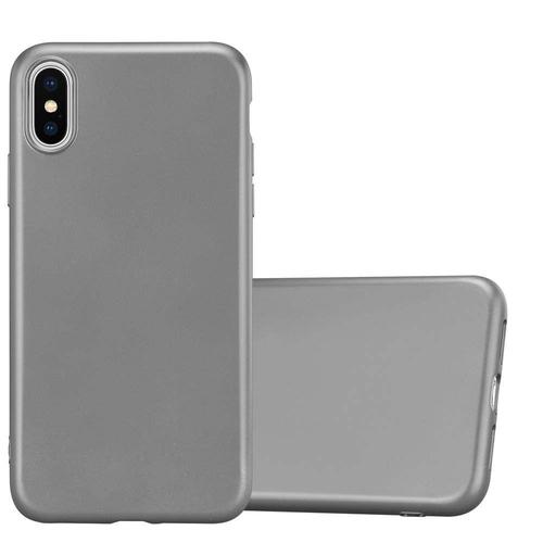 Coque Pour Apple Iphone Xs Max En Metallic Gris Housse De Protection Étui En Silicone Tpu Flexible