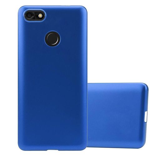 Cadorabo Housse Compatible Avec Huawei Y6 Pro 2017 En Bleu Métallique - Étui De Protection En Silicone Tpu Flexible
