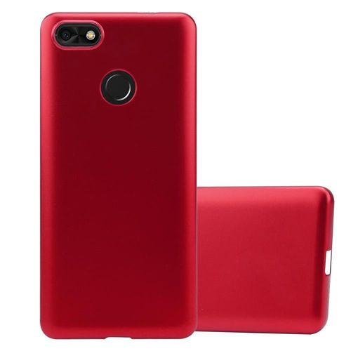 Cadorabo Housse Compatible Avec Huawei Y6 Pro 2017 En Metallic Rouge - Étui De Protection En Silicone Tpu Flexible