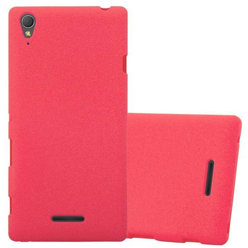 Cadorabo Housse Compatible Avec Sony Xperia T3 En Frost Rouge - Étui De Protection En Silicone Tpu Flexible
