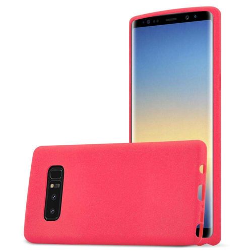 Cadorabo Housse Compatible Avec Samsung Galaxy Note 8 En Frost Rouge - Étui De Protection En Silicone Tpu Flexible