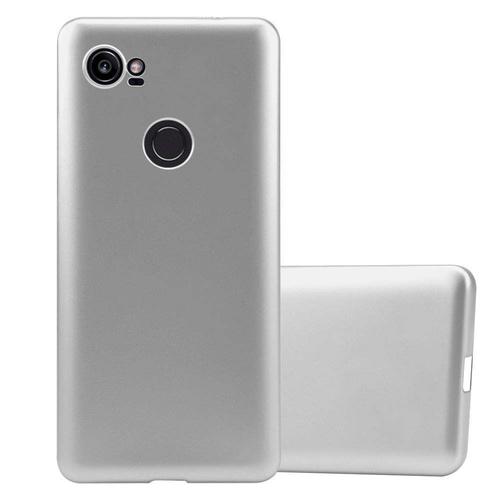 Cadorabo Housse Compatible Avec Google Pixel 2 Xl En Metallic Argent - Étui De Protection En Silicone Tpu Flexible