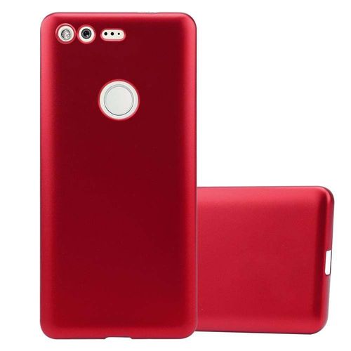 Cadorabo Housse Compatible Avec Google Pixel En Metallic Rouge - Étui De Protection En Silicone Tpu Flexible