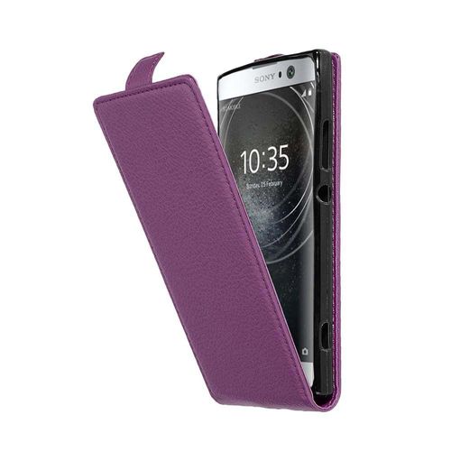 Cadorabo Housse Compatible Avec Sony Xperia Xa2 En Orchidée Violets - Étui De Protection Au Design Flip En Similicuir Structuré