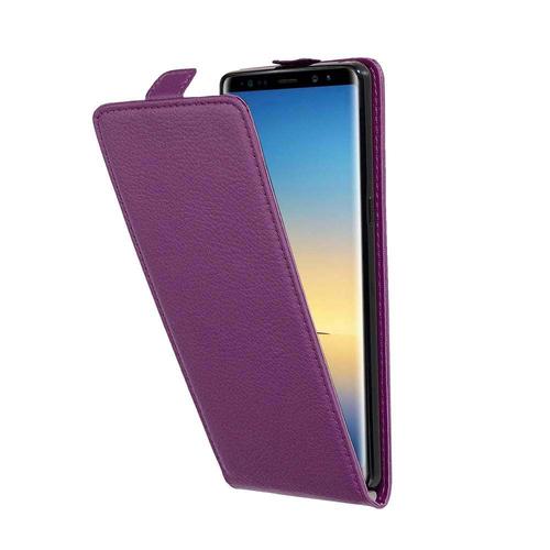 Cadorabo Housse Compatible Avec Samsung Galaxy Note 8 En Orchidée Violets - Étui De Protection Au Design Flip En Similicuir Structuré