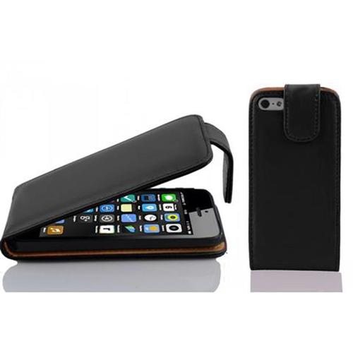 Cadorabo Housse Compatible Avec Apple Iphone 5c En Noir De Jais - Étui De Protection Au Design Flip En Similicuir Lisse