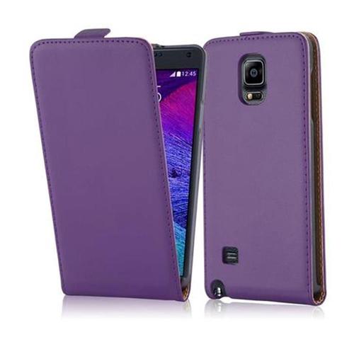 Cadorabo Housse Compatible Avec Samsung Galaxy Note 4 En Violet Lilas - Étui De Protection Au Design Flip En Similicuir Lisse