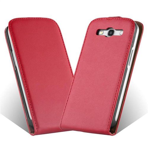 Cadorabo Housse Compatible Avec Samsung Galaxy A3 2015 En Rouge Cerise - Étui De Protection Au Design Flip En Similicuir Lisse