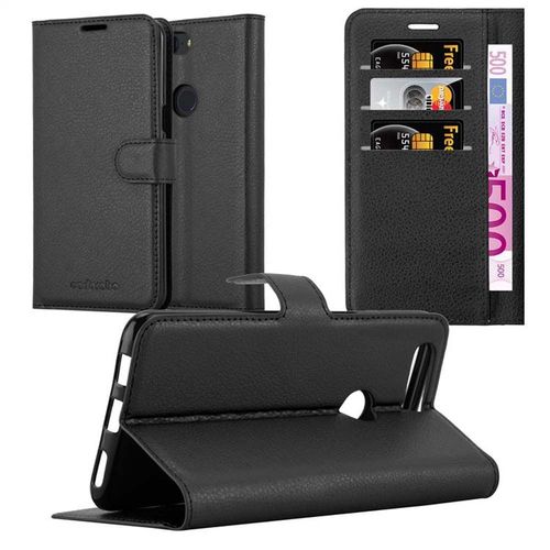 Cadorabo Housse Compatible Avec Oneplus 5t En Noir De Jais - Étui De Protection Avec Fermeture Magnétique, Fonction De Support Et Compartiment Pour Carte