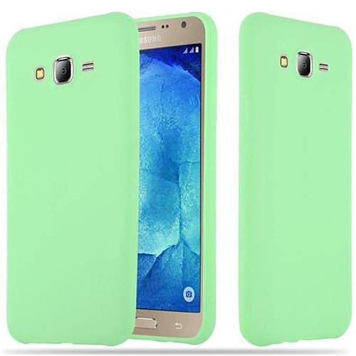 Cadorabo Housse Compatible Avec Samsung Galaxy J7 2015 En Candy Vert Pastel - Étui De Protection En Silicone Tpu Flexible