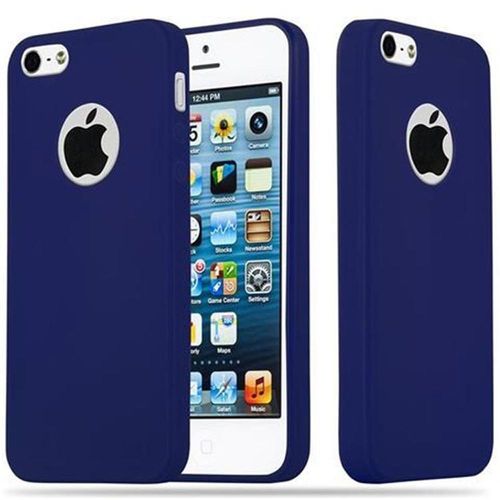 Coque Pour Apple Iphone 5 / 5s / Se 2016 En Candy Bleu Foncé Housse De Protection Étui En Silicone Tpu Flexible