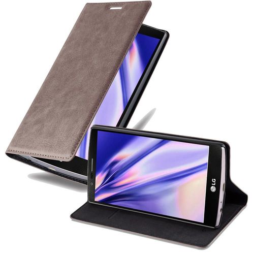 Cadorabo Housse Compatible Avec Lg G4 / G4 Plus En Marron Café - Étui De Protection Avec Fermeture Magnétique, Fonction De Support Et Compartiment Pour Carte