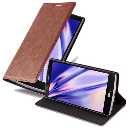 Cadorabo Housse Compatible Avec Lg G4 / G4 Plus En Marrone Cappucino - Étui De Protection Avec Fermeture Magnétique, Fonction De Support Et Compartiment Pour Carte