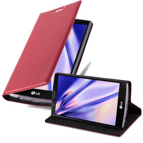 Cadorabo Housse Compatible Avec Lg G4 / G4 Plus En Rouge De Pomme - Étui De Protection Avec Fermeture Magnétique, Fonction De Support Et Compartiment Pour Carte