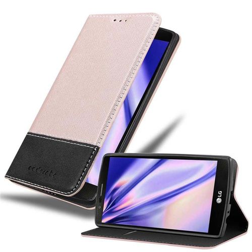 Cadorabo Housse Compatible Avec Lg G4 / G4 Plus En Rose Noir - Étui De Protection Avec Fermeture Magnétique, Fonction De Support Et Compartiment Pour Carte