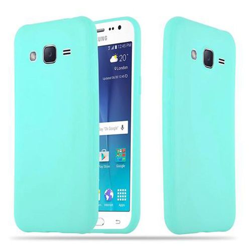 Cadorabo Housse Compatible Avec Samsung Galaxy J2 2015 En Candy Bleu - Étui De Protection En Silicone Tpu Flexible