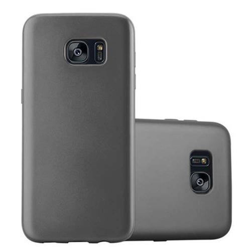 Cadorabo Housse Compatible Avec Samsung Galaxy S7 Edge En Metallic Gris - Étui De Protection En Silicone Tpu Flexible