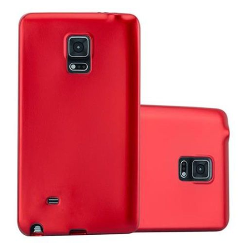 Coque Pour Samsung Galaxy Note Edge En Metallic Rouge Housse De Protection Étui En Silicone Tpu Flexible