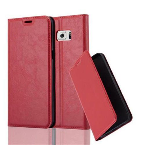 Coque Pour Samsung Galaxy S6 Edge Plus En Rouge De Pomme Housse De Protection Étui Avec Fermeture Magnétique, Fonction De Support Et Compartiment Pour Carte